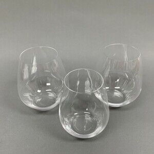 Spiegelau Clear Wine Glass Glasses Lot of 3 Stemless 4 3/4" & 4 1/2" High